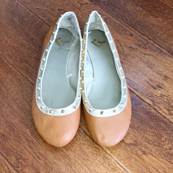 Report Shoes - NWOT. Report camel-colored studded flats